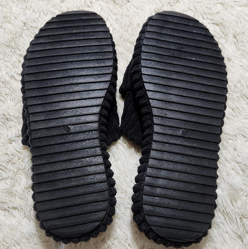 FREE PEOPLE Two Days In Ibiza Black Terry Slide Sandal Sz 9